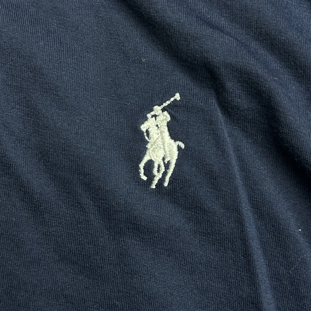 Vintage Polo Golf Shirt By Ralph Lauren Pima Cotton Men's Size Large L Peru Blue